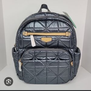 Twelvelittle Nylon puffy Backpack with baby changing pad